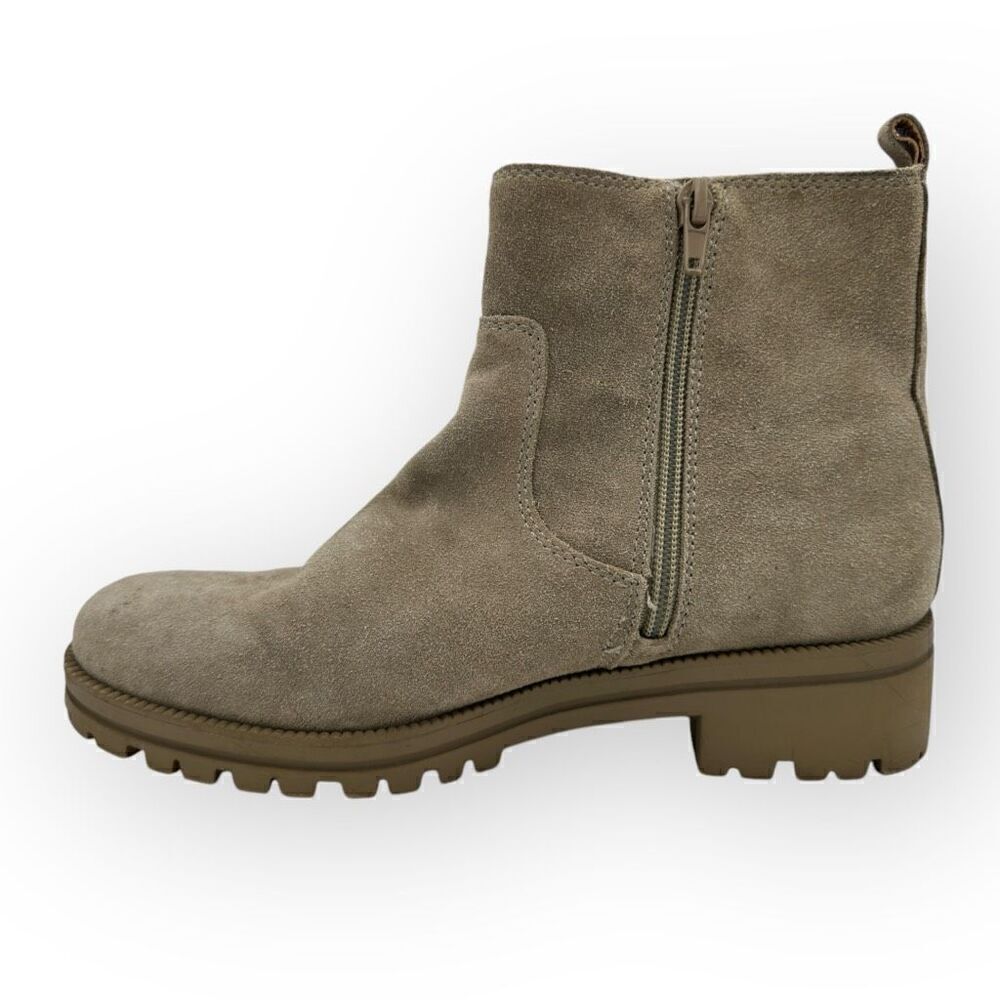 Lucky Brand Womens LP-Hazyl Suede Leather Lug Sole Ankle Boots Tan Size 7.5